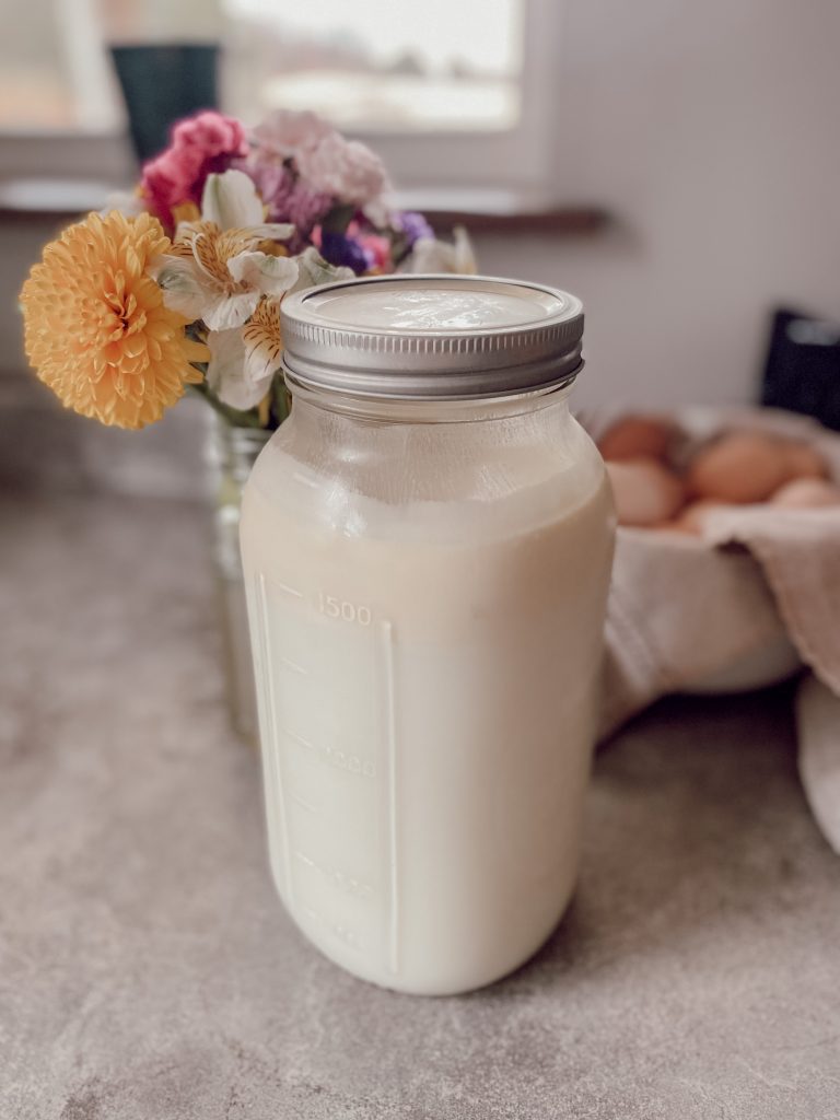 fresh raw milk from homestead dairy cow