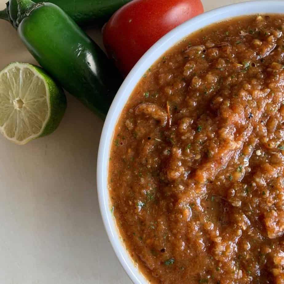 fresh summer vegetable salsa as side dish