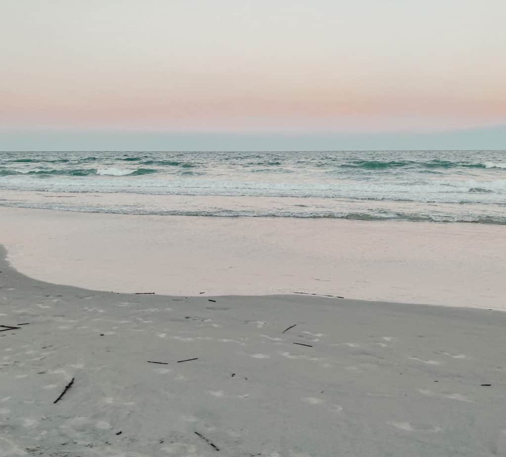 peaceful beach scene