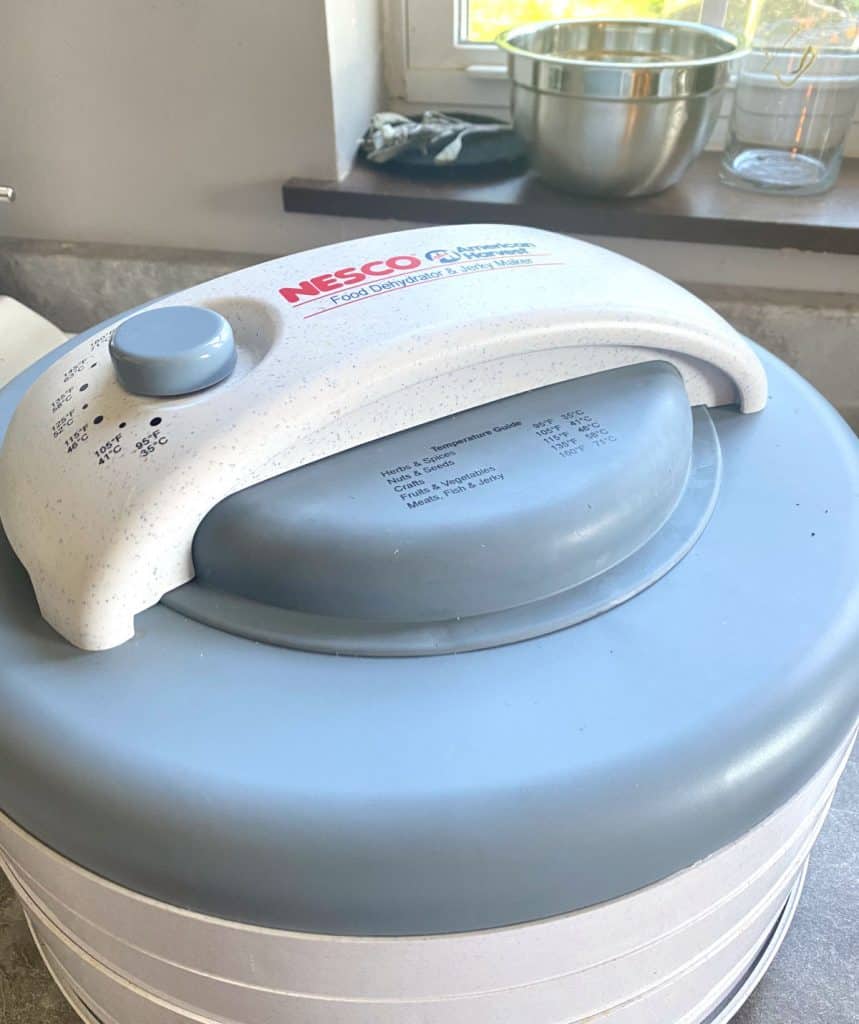 nesco american harvest food dehydrator express on kitchen counter