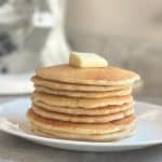 sourdough pancakes topped with butter