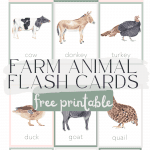 farm animal flash cards free printable pin image
