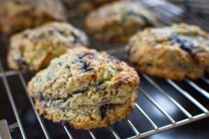 lemon blueberry sourdough scones