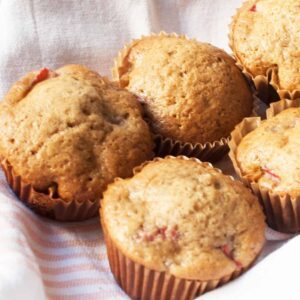 sourdough strawberry muffins